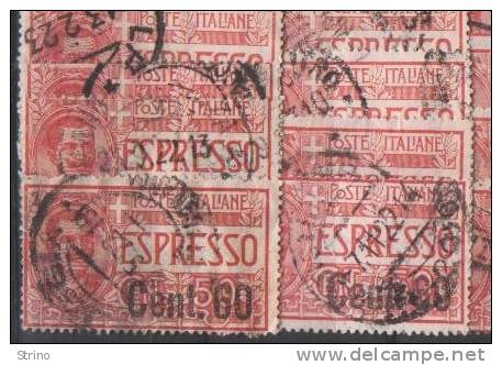 R438) V.E.III ESPRESSO 1922 60 CENT. SU 50 USATO - Express Mail