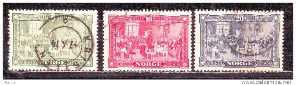 Norway 1914 Mino 93-95 - Oblitérés