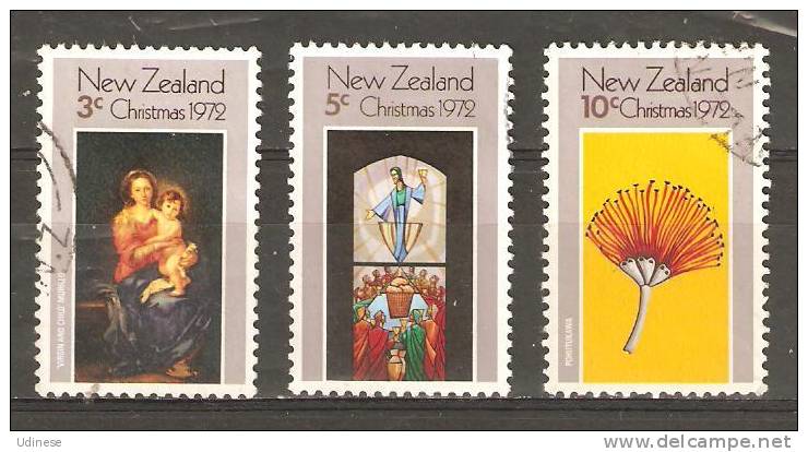 NEW ZEALAND 1972 - CHRISTMAS - CPL. SET - USED OBLITERE GESTEMPELT USADO - Oblitérés