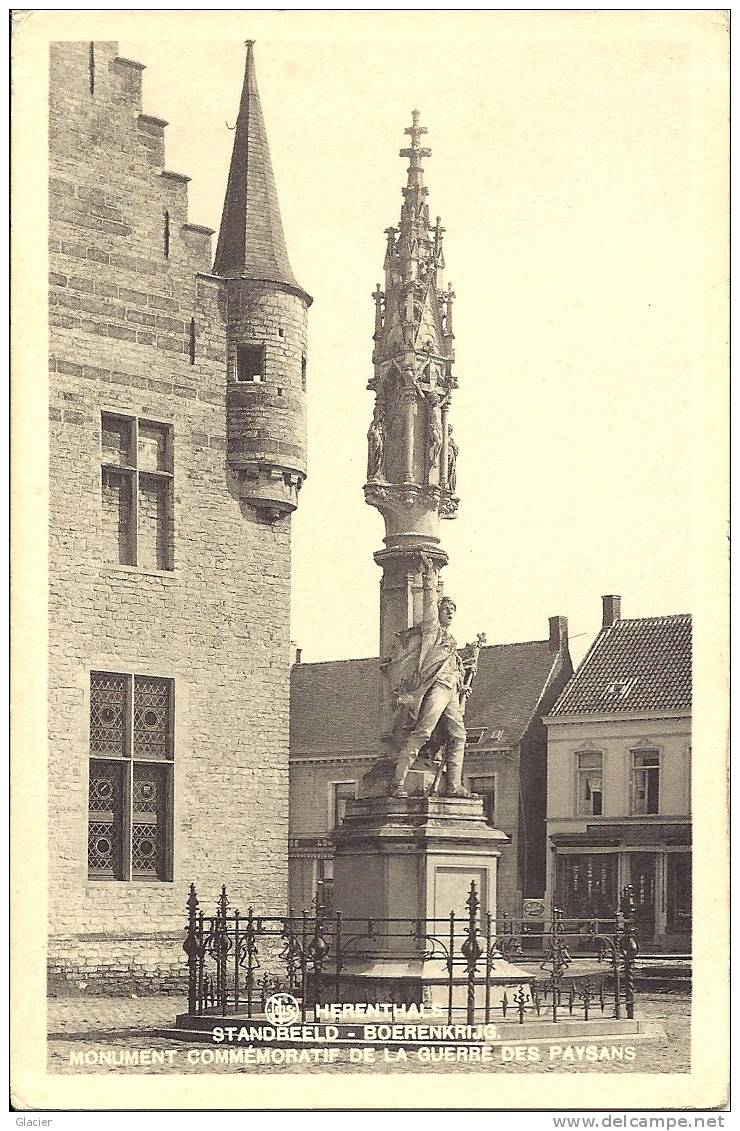 HERENTHALS - Standbeeld Boerenkrijg - Monument De La Guerre Des Paysans - Uitg. Jos. Verhaert-Andries - Herentals