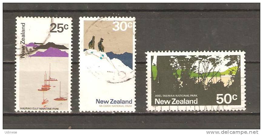 NEW ZEALAND 1971 - NATIONAL PARKS - CPL. SET. - USED OBLITERE GESTEMPELT USADO - Gebraucht