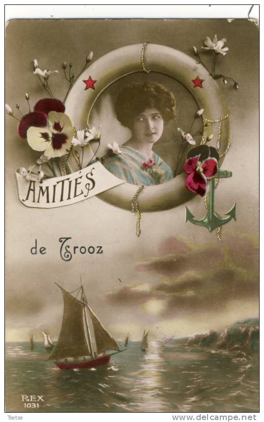 Trooz - Amitiés De ... - Jolie Carte Fantaisie - 1919 - Trooz