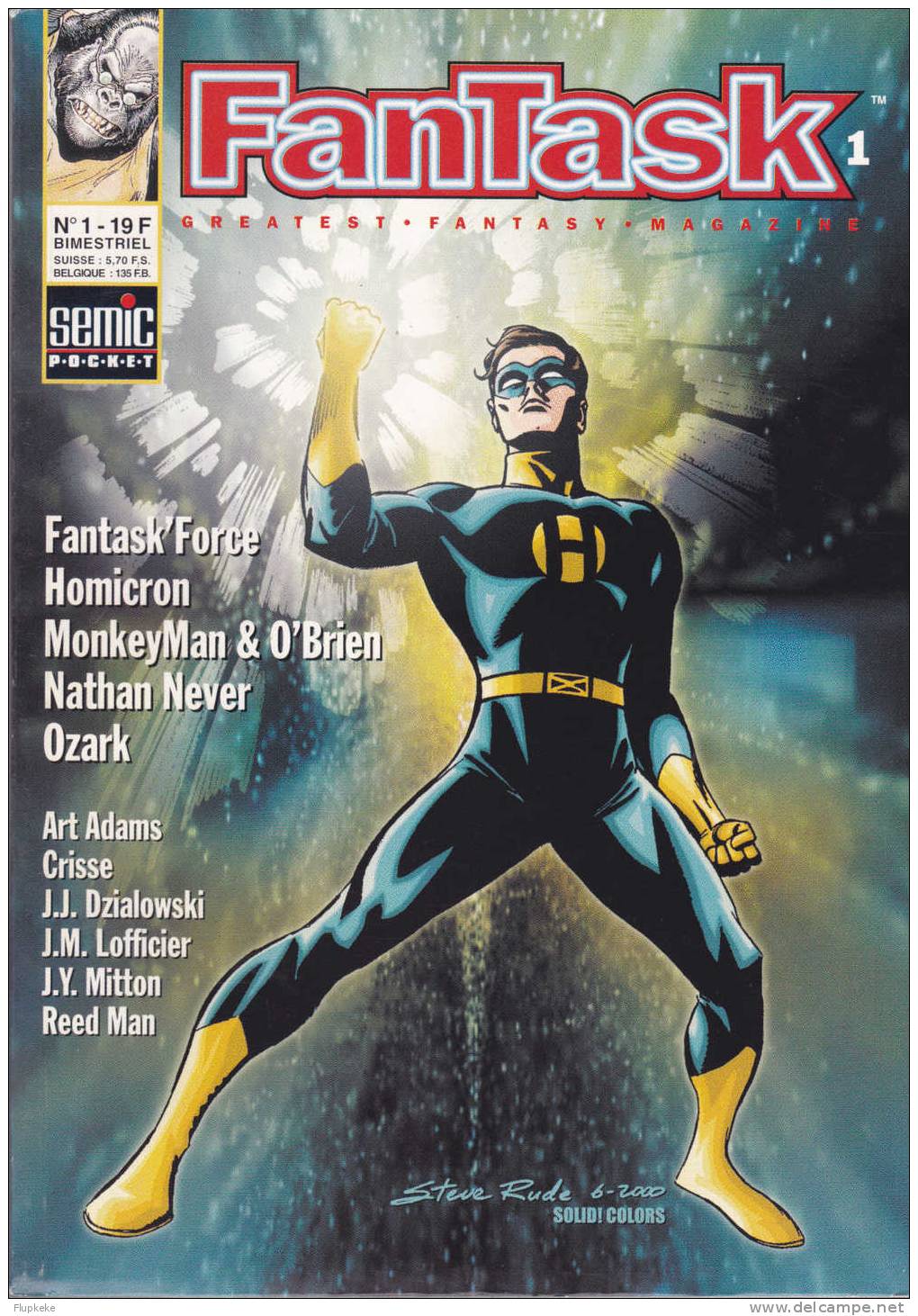 Fantask 01 Février 2001Fantask Force Homicron MonkeyMan Nathan Never Ozark - Fantask