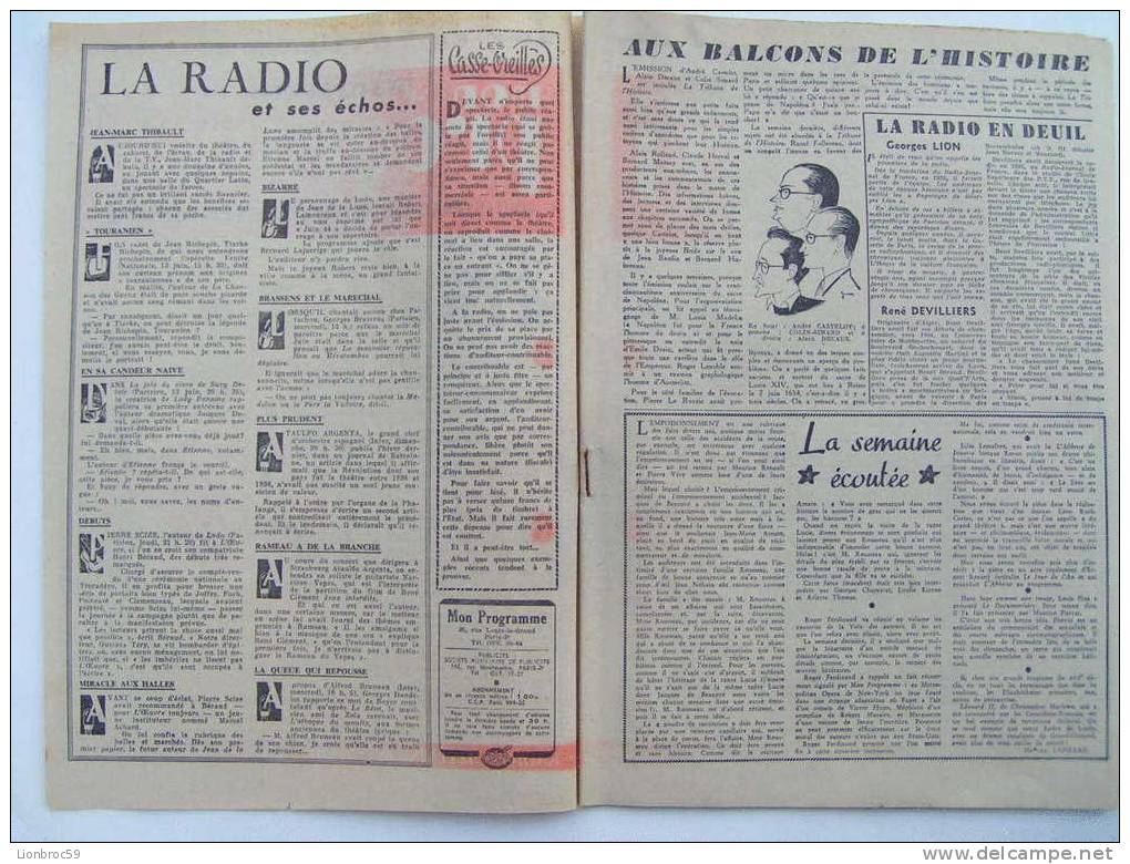 Radio Télévision N° 789 De 1954 - MARY; G. LION; A. CASTELOT; J.-M. THIBAULT; F. AUBERT; S. GRAVE - Magazines
