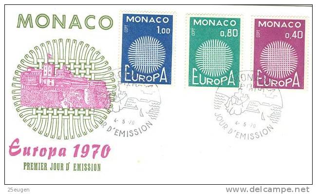 MONACO  1970 EUROPA CEPT FDC - 1970