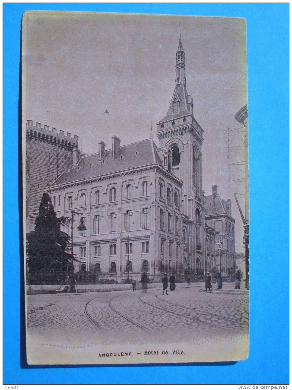 16 , ANGOULEME :   HOTEL  De  VILLE  , Carte Violette      C.P.A.             Carte En Trés Bon état - Monuments