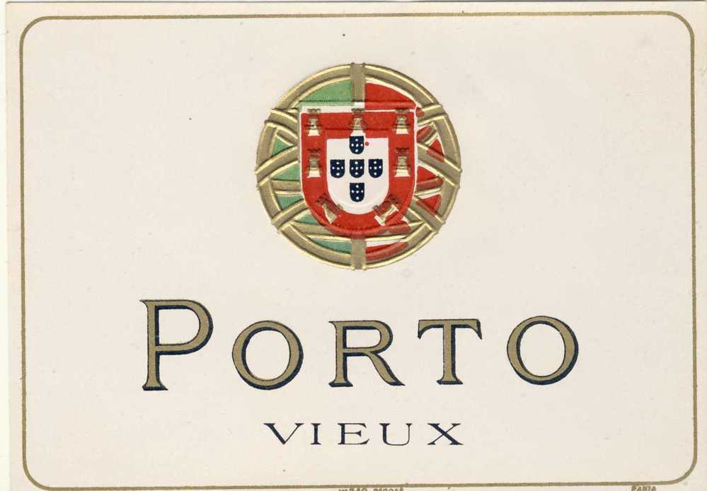 Raro Y Soberbio Etiqueta Vino PORTO Viejo  Porto Vieux. Alcool. Liqueur. Beau Blason. - Otros & Sin Clasificación