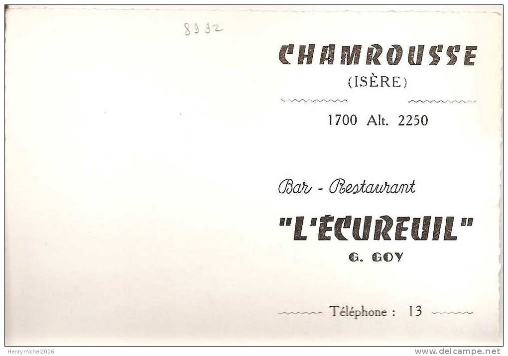 Isère - Chamrousse , Bar Restaurant L'écureuil Téléphérique - Chamrousse