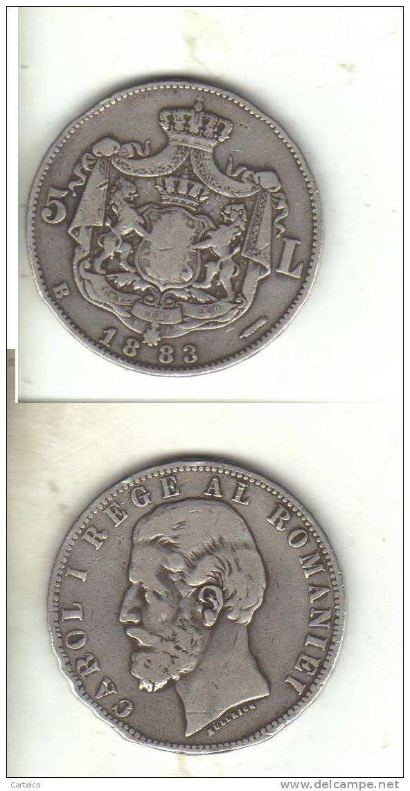 5 Lei 1883 Silver Coin - Rumänien