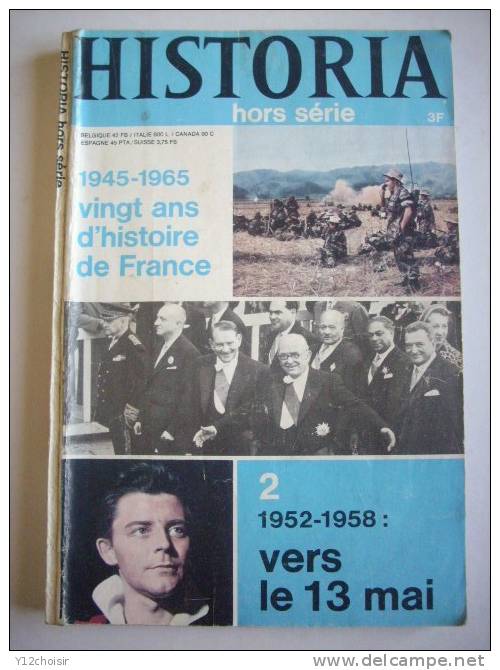 REVUE HISTORIA HORS SERIE GUERRE INDOCHINE DIEN-BIEN-PHU RIVIERE KWAI  ALGERIE ALGER BEN BELLA LURS MILITARIA MILITAIRE - French