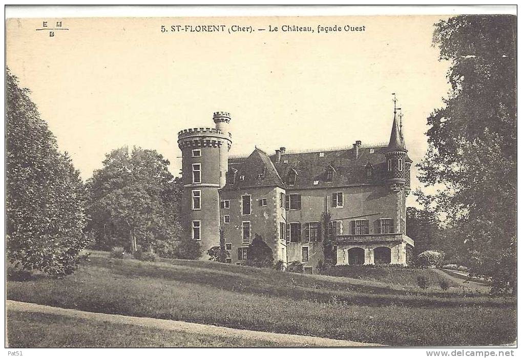 18 - Saint Florent : Le Château, Façade Ouest - Saint-Florent-sur-Cher