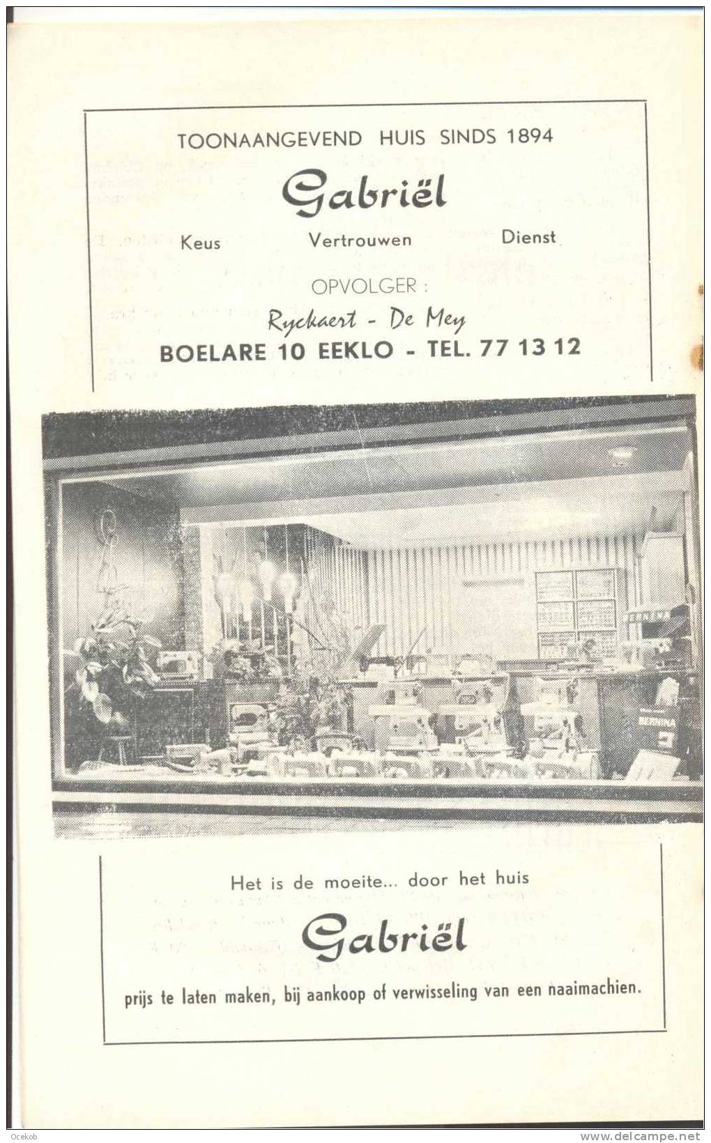 Programma Eeuwfeestviering O VL En Scheut 1862 1962 + Reclame Eeklo Gent  ( 3 Scans) - Programmes