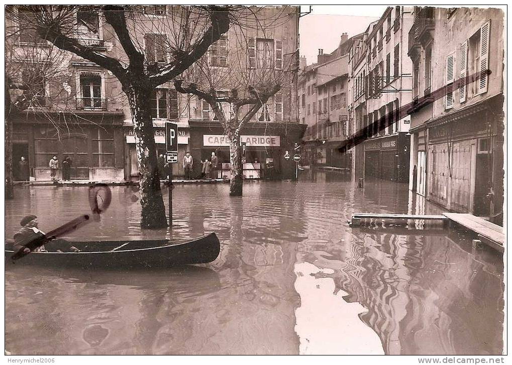 Saone Et Loire - Macon , Vue Aérienne Inondations En 1955, Place Aux Herbes , Ed Photo Cim, Rare - Macon