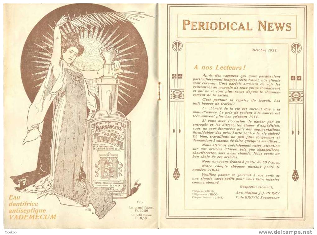 Tijdschrift Periodical News - Bruxelles 1923- Revue Des Nouveautés - Altri & Non Classificati