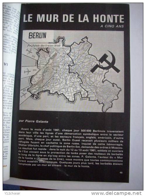 REVUE HISTORIA 1966 BERLIN LE MUR AVION AVIATION LUFTWAFFE STALINGRAD MILITARIA MILITAIRE - French