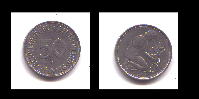 50 PFENNIG 1974 J - 50 Pfennig
