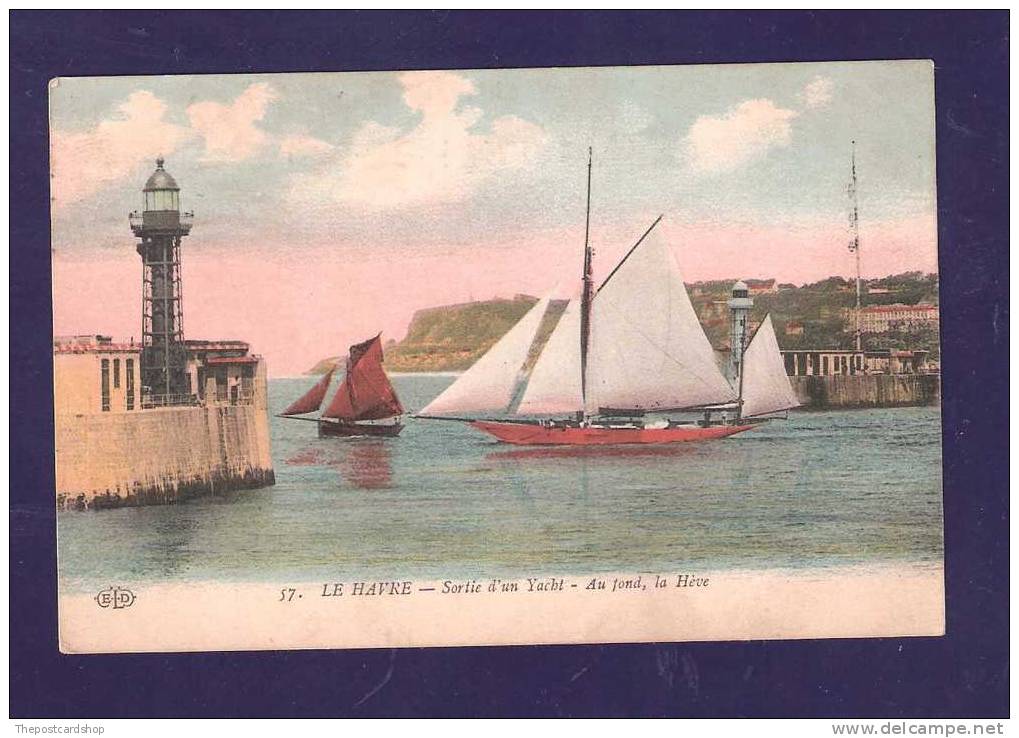 CPA Le Havre. Sortie D'un Yacht. Au Fond, La Hèse STAMP MORE CHEAP BELGIUM LISTED BELGIUM MORE CHEAP CARDS LISTED - Portuario