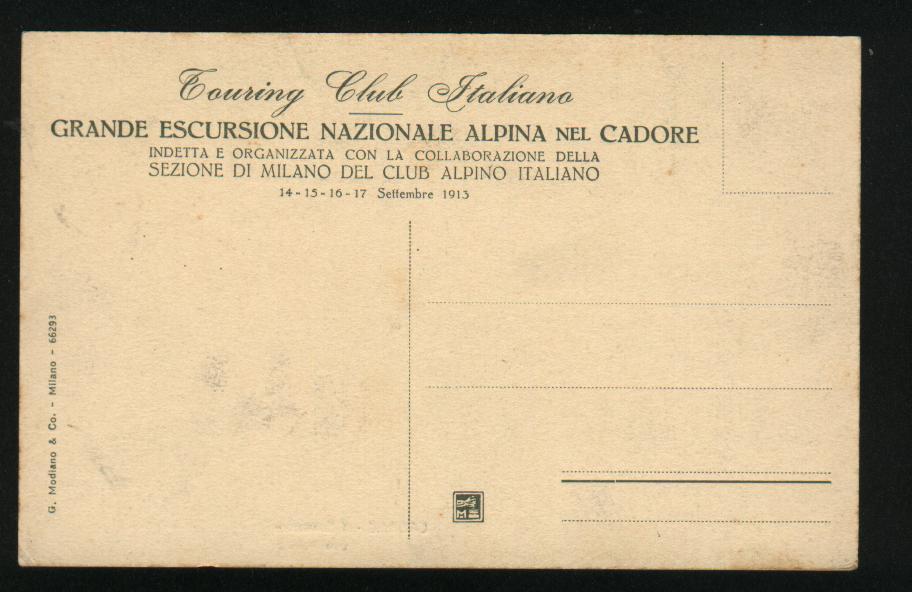 4085-T.C.I.-GRANDE ESCURS. NAZ. ALPINA NEL CADORE-1913-FP - Escalade