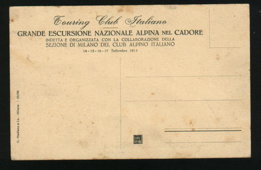 4087-T.C.I.-GRANDE ESCURS. NAZ. ALPINA NEL CADORE-1913-FP - Climbing