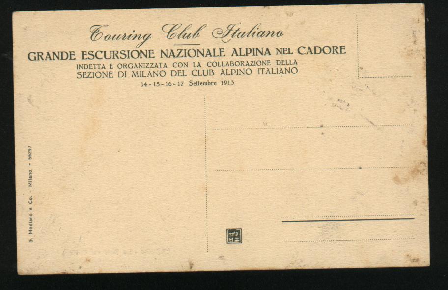 4088-T.C.I.-GRANDE ESCURS. NAZ. ALPINA NEL CADORE-1913-FP - Escalade