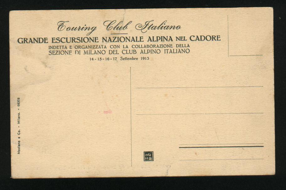 4091-T.C.I.-GRANDE ESCURS. NAZ. ALPINA NEL CADORE-1913-FP - Escalade