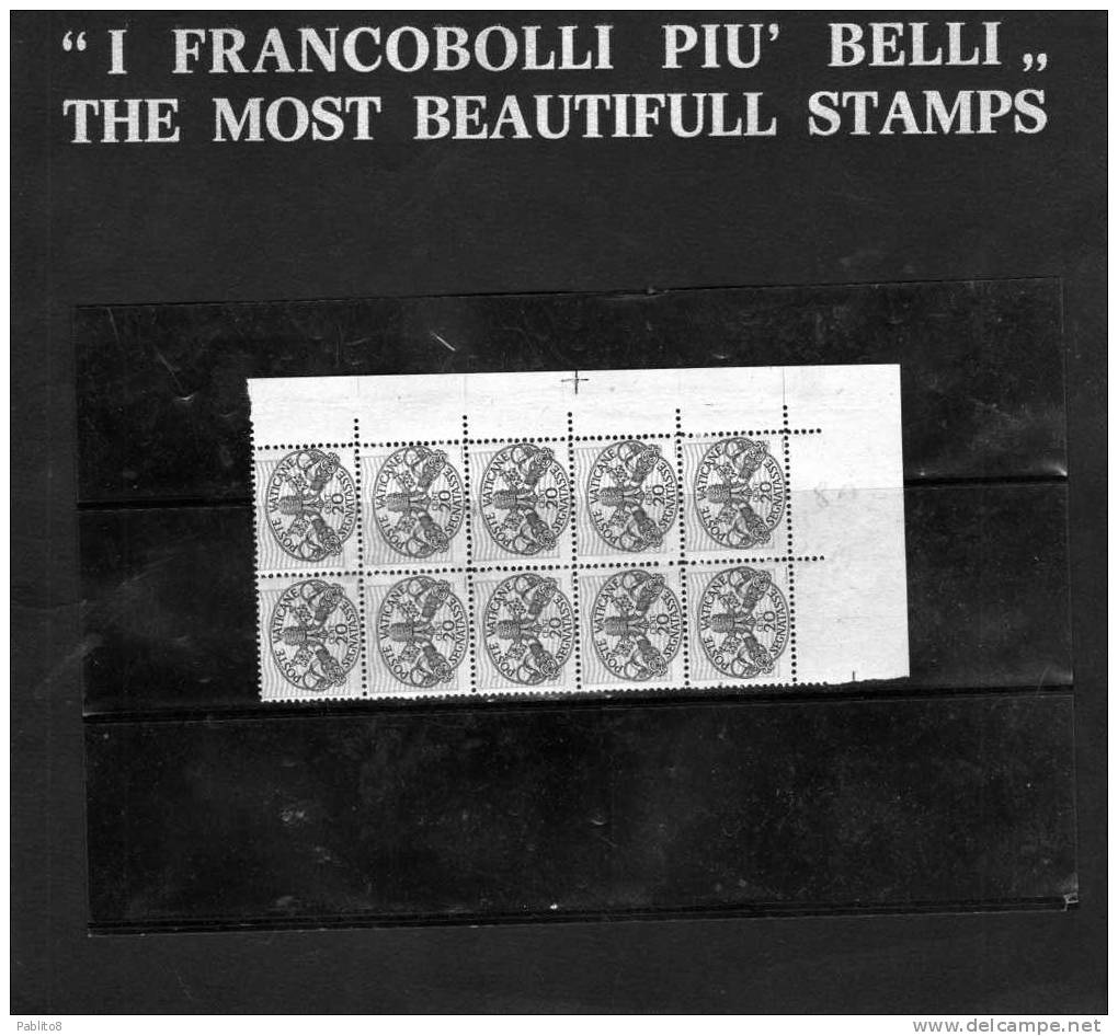 VATICANO SEGNATASSE VARIETA´ FONDO MOLTO SPOSTATO C. 20 MNH - Errors & Oddities