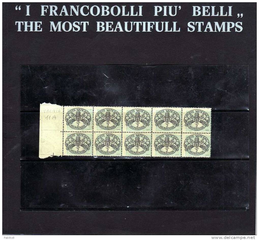 VATICANO SEGNATASSE VARIETA´ FONDO MOLTO SPOSTATO L.2 MNH - Variedades & Curiosidades