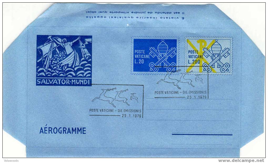 Vaticano - Aerogramma Provvisorio Salvador Mundi - Interi Postali