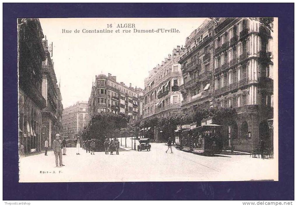 CPA ALGERIE ALGERIA No.16 ALGER RUE DE CONSTANTINE RUE DUMONT D'URVILLE CHEAP ALGERIA LISTED - Algerien