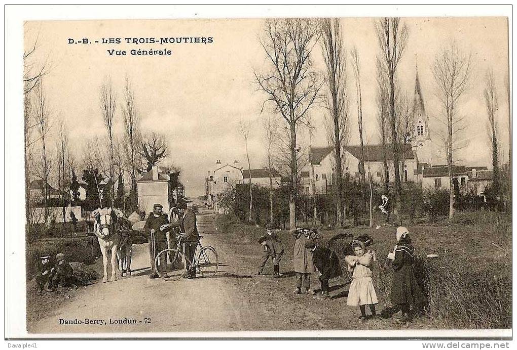 86  LES TROIS MOUTIERS  VUE GENERALE TRES BON ETAT - Les Trois Moutiers