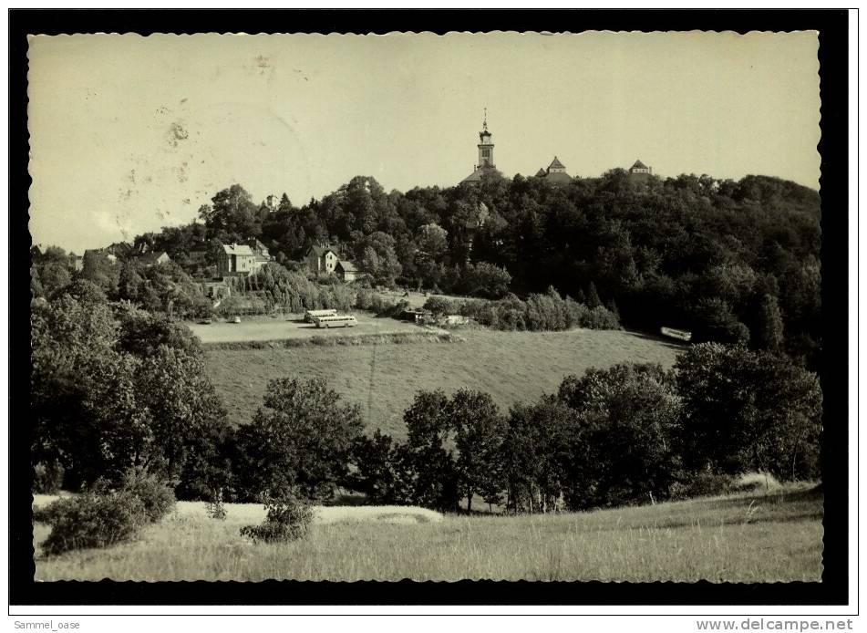 Augustusburg Mit Zahnradbahn  -  Höhenluftkurort Im Erzgebirge  -  Ansichtskarte  Ca.1970  (261) - Augustusburg