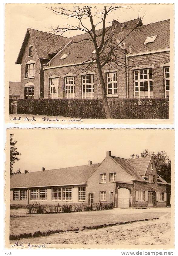 Mol : Klooster En School ----2 Kaarten - Mol