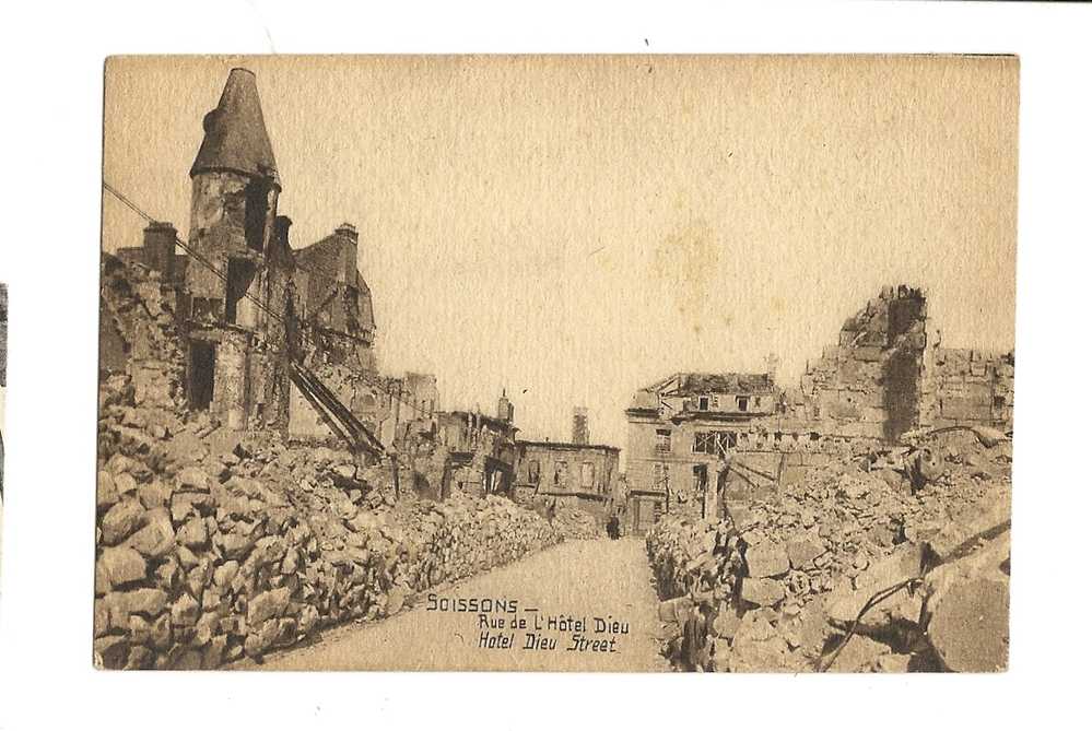 Cp, 02, Soissons, Rue De L'Hôtel-Dieu - Soissons