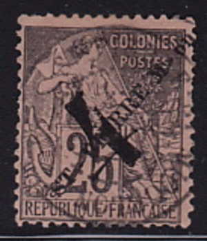 SPM  Alphée Dubois Surchargé 4  Cent Sur 25   Cent. Yv 47 - Used Stamps