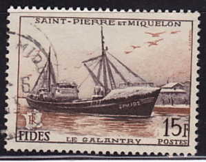 SPM  1956  FIDES Chalutier  Yv 352 - Gebraucht