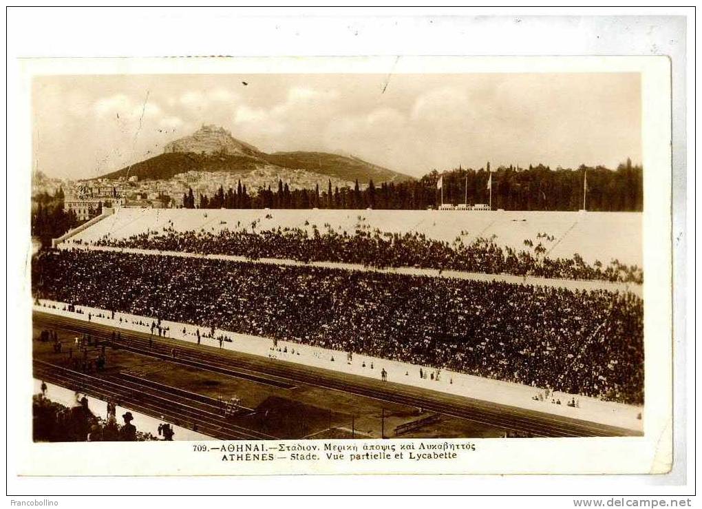 GRECE/GRECIA/GREECE - ATHENES-STADE VUE PARTIELLE ET LYCABETTE / STADIO / STADIUM - Grecia