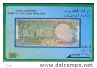 # KOWEIT 13 Five Dinars Banknote Kd5 Gpt   Tres Bon Etat - Koeweit