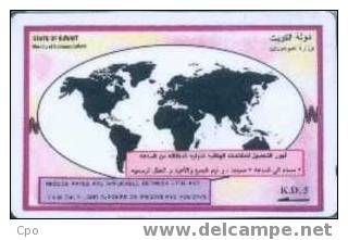 # KOWEIT 18 Worldwide Map (reduce Rates) Kd5 Gpt   Tres Bon Etat - Kuwait