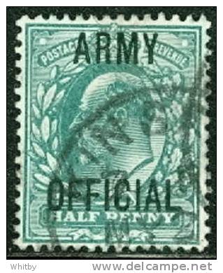 1902  Great Britain 1/2p Army Official  Overprint #O59 - Service