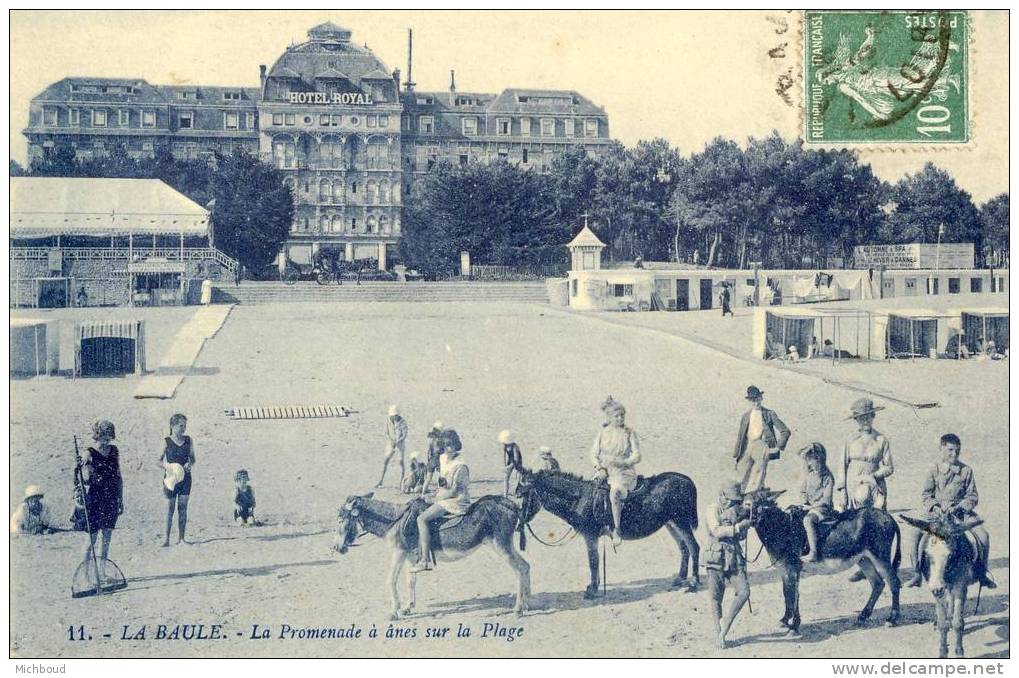 Cpa-La Baule-La Promenade à ânes Sur La Plage - La Baule-Escoublac