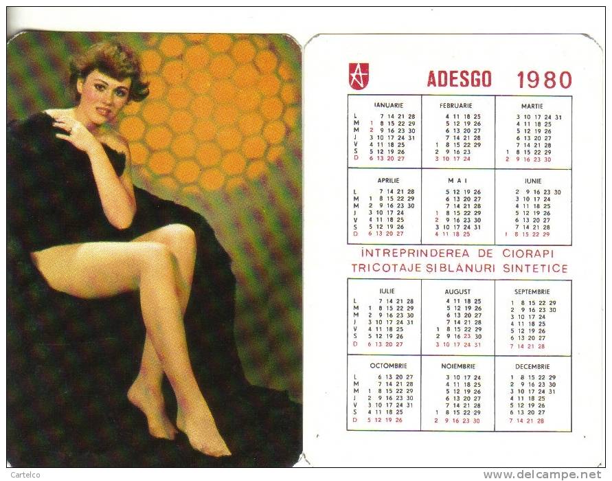 Romanian Small Calendar - 1980 Adesgo ( 2 ) - Calendrier , Roumanie - Petit Format : 1971-80