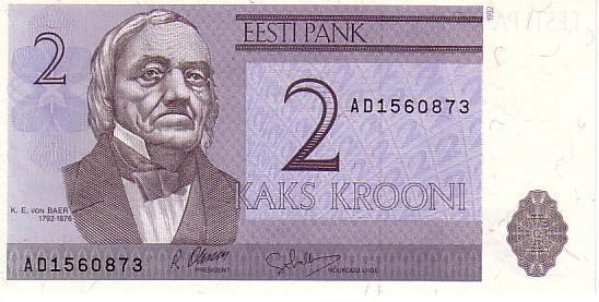 ESTONIE    2 Krooni   Emission De 1992    Pick 70a    *****BILLET  NEUF***** - Estonia