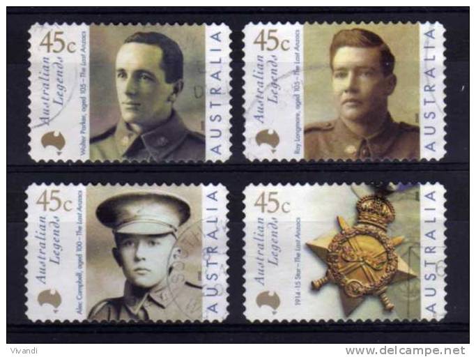 Australia - 2000 - Australian Legends/The Last Anzacs (4th Series Perf 11½) - Used - Usati