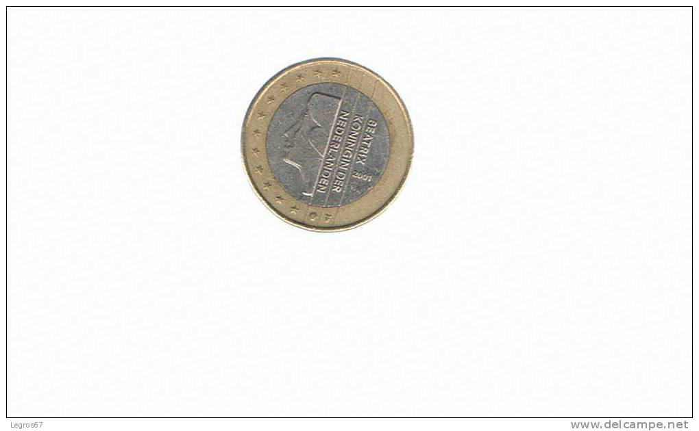 PIECE DE 1  EURO PAYS BAS 2001 - Pays-Bas