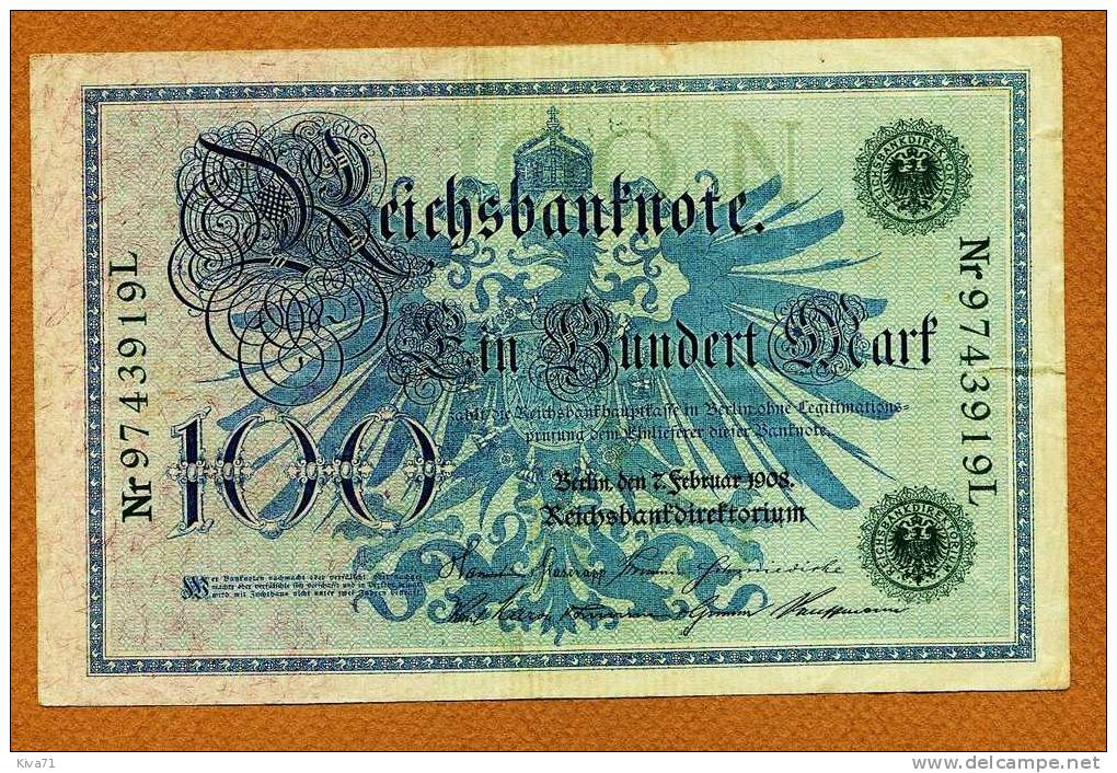 100 Mark  "Allemagne"  07 Février 1908    SUP/ XF   Bc 5 - 100 Mark