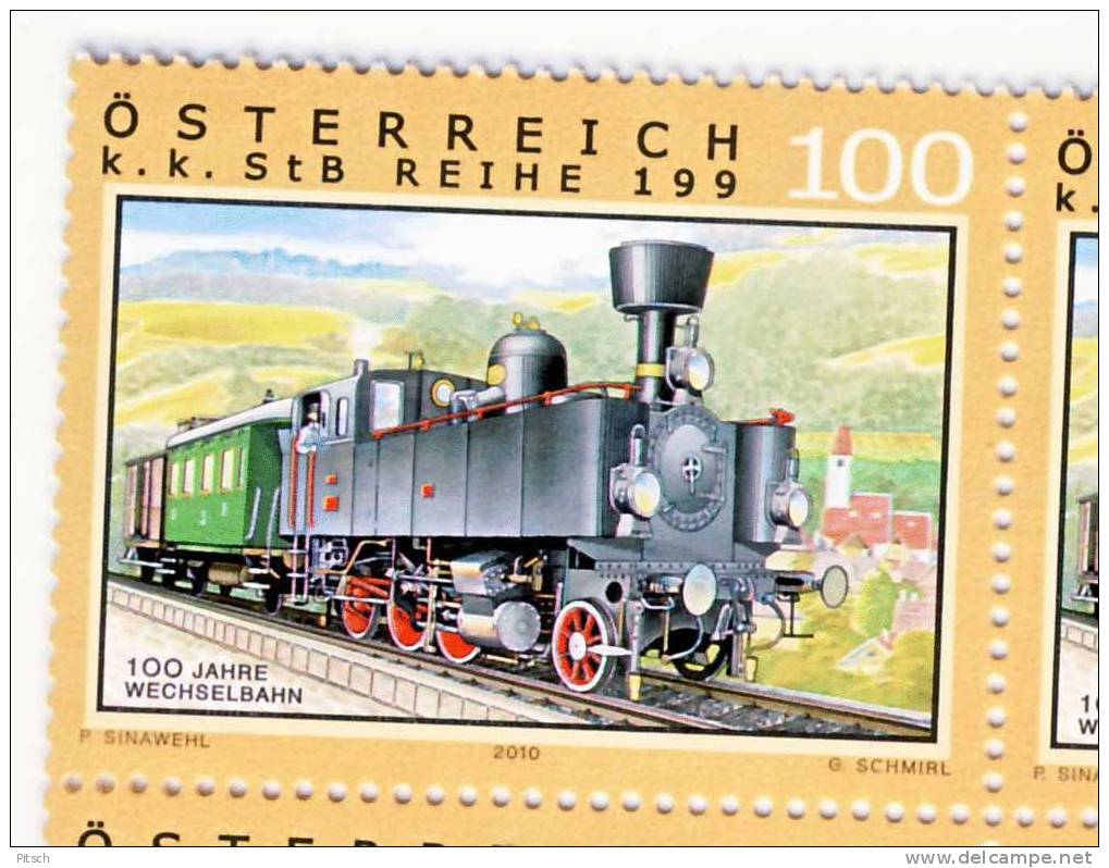 100 Jahre Wechselbahn 2010 - Train, Steam - Unused Stamps