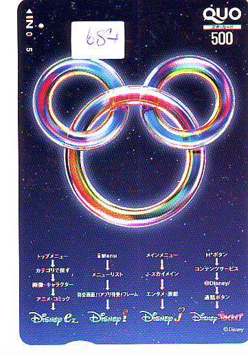Carte Prépayée Japon (684) DISNEY JAPAN * PREPAID CARD * - Disney