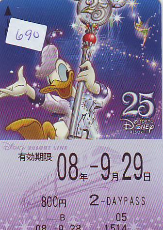 Carte Prépayée Japon (690)  DISNEY JAPAN * PREPAID CARD * - Disney