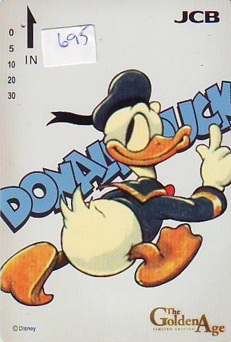 Carte Prépayée Japon (695)  DISNEY JAPAN * PREPAID CARD *  DONALD DUCK  * SERIE :  THE GOLDEN AGE - Disney