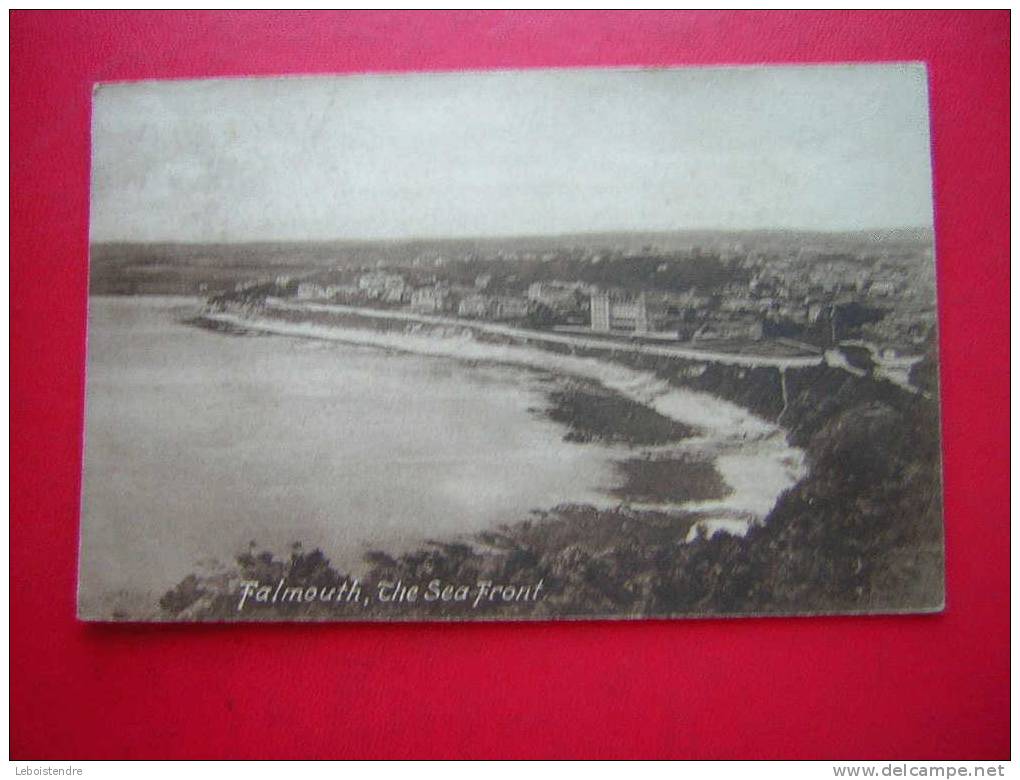 CPA-ANGLETERRE-FALMOUTH,THE SEA FRONT -VOYAGEE  1919-PHOTO RECTO /VERSO-CARTE EN BON ETAT,VECU D'USAGE - Falmouth